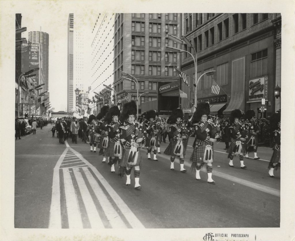 Miniature of St. Patrick's Day Parade, Bagpipe band marching