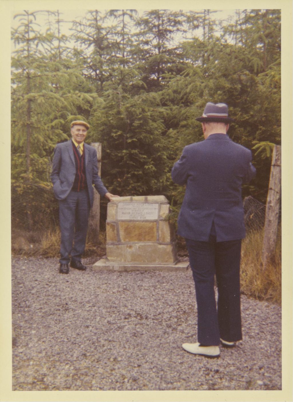 Monument for tree in Ireland dedicated to Richard J. Daley