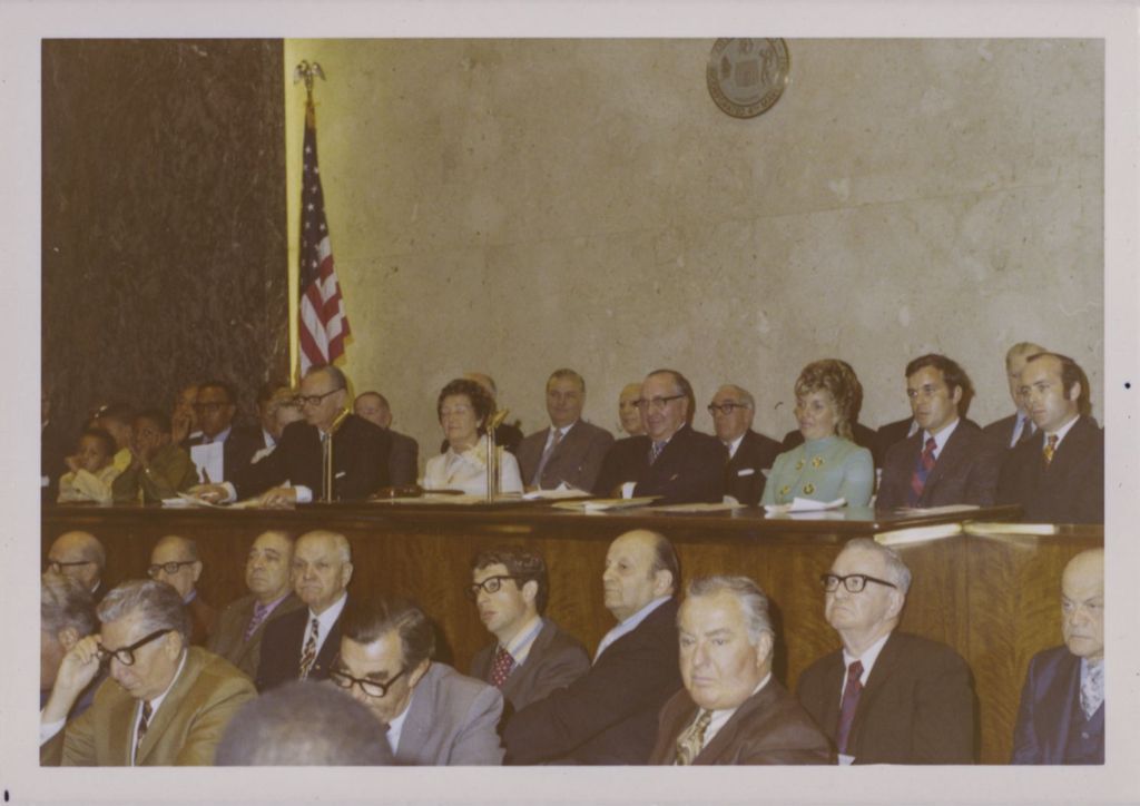 Fifth mayoral inauguration of Richard J. Daley, City Council chambers