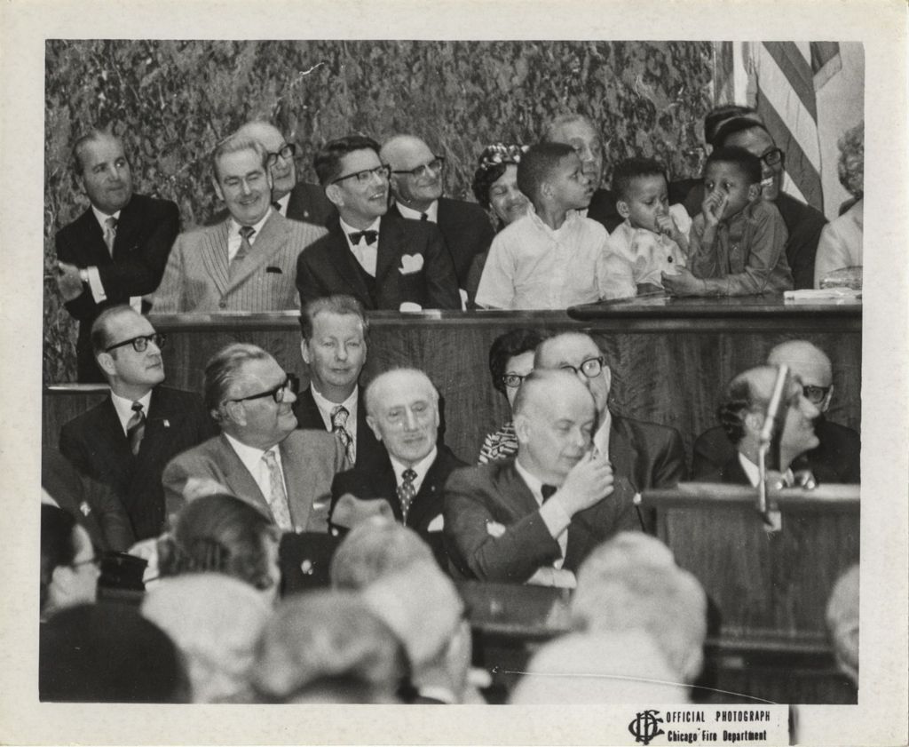 Miniature of Fifth mayoral inauguration of Richard J. Daley, audience members