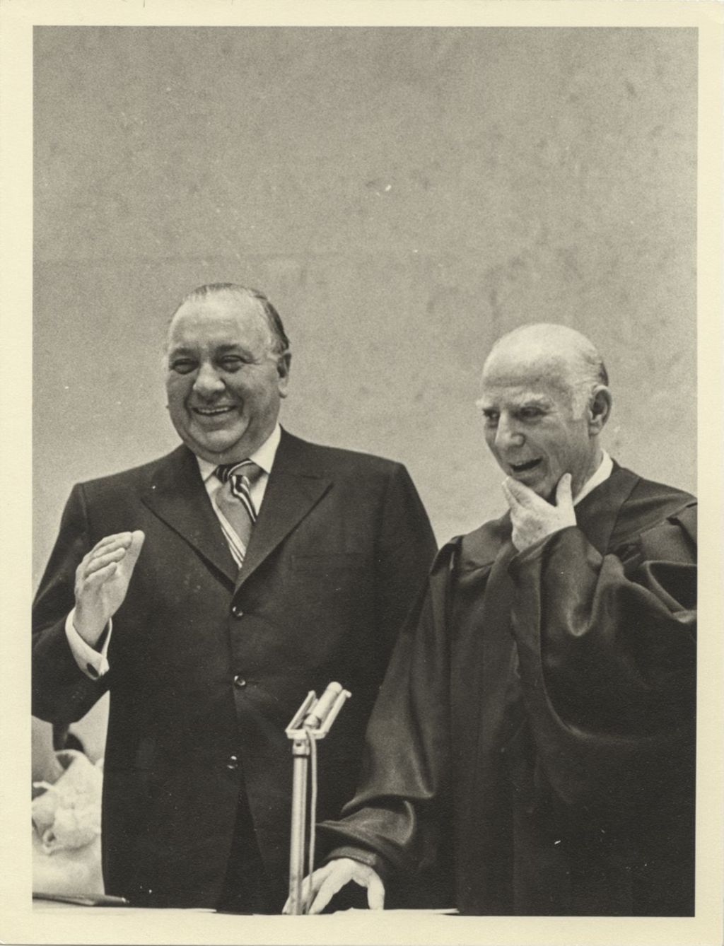Miniature of Fifth mayoral inauguration, Richard J. Daley and Judge Marovitz