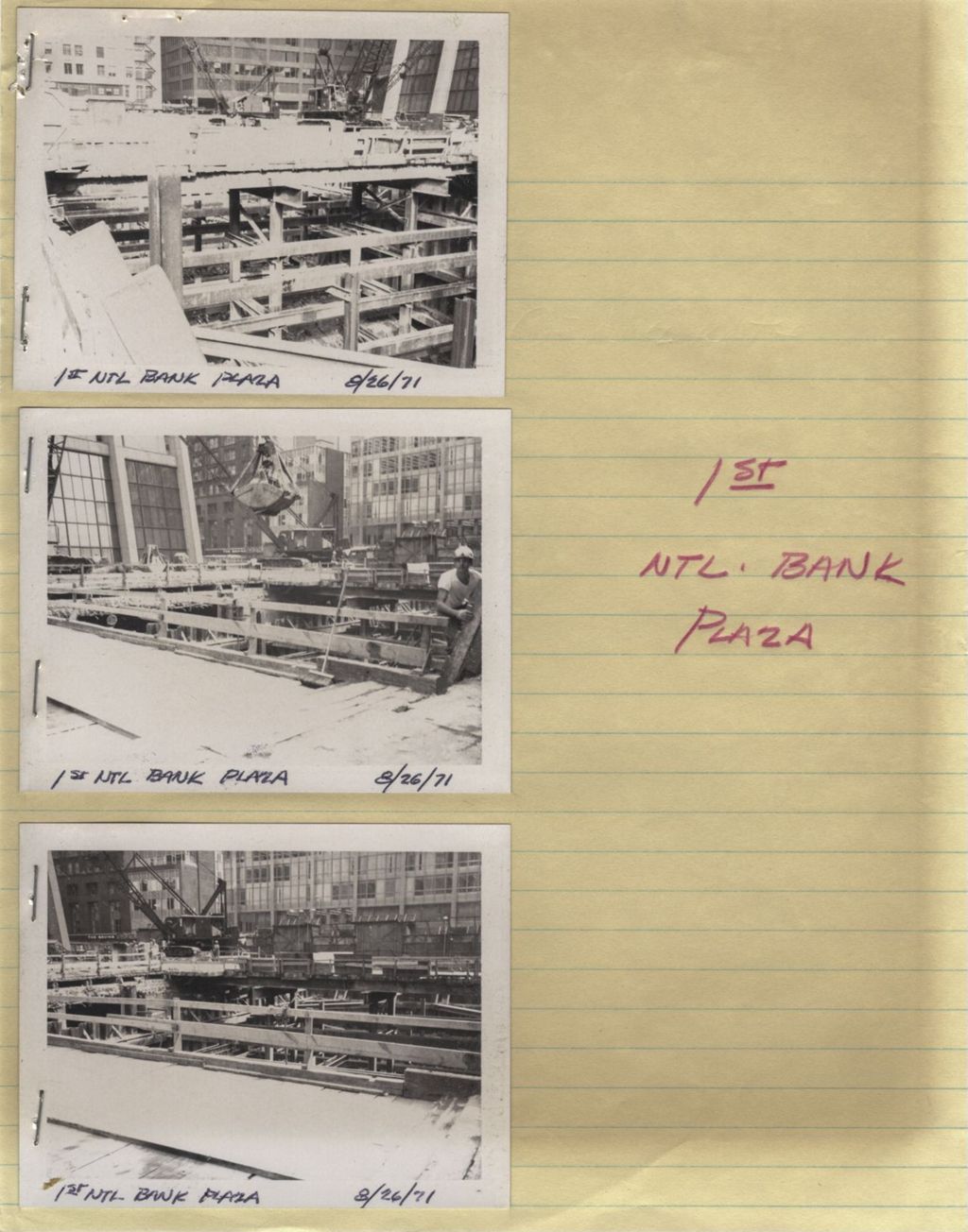 Construction of the First National Bank Plaza