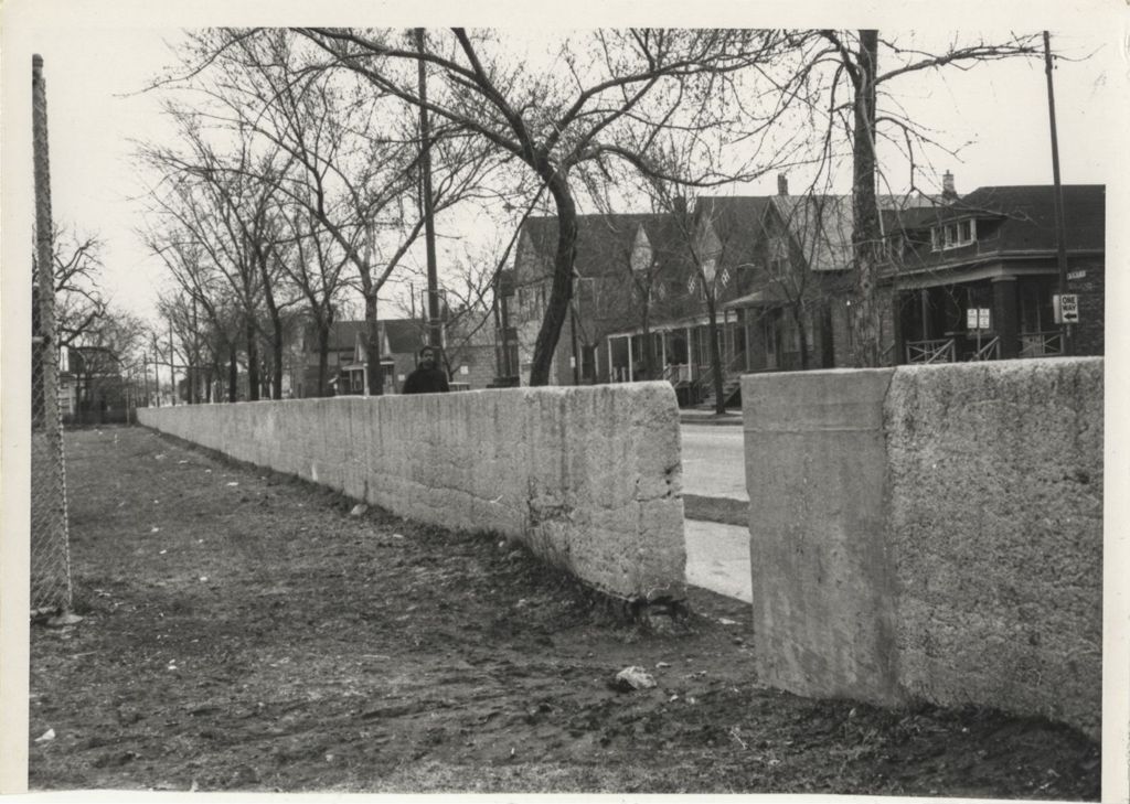 Hermitage Park, wall on 59th Street