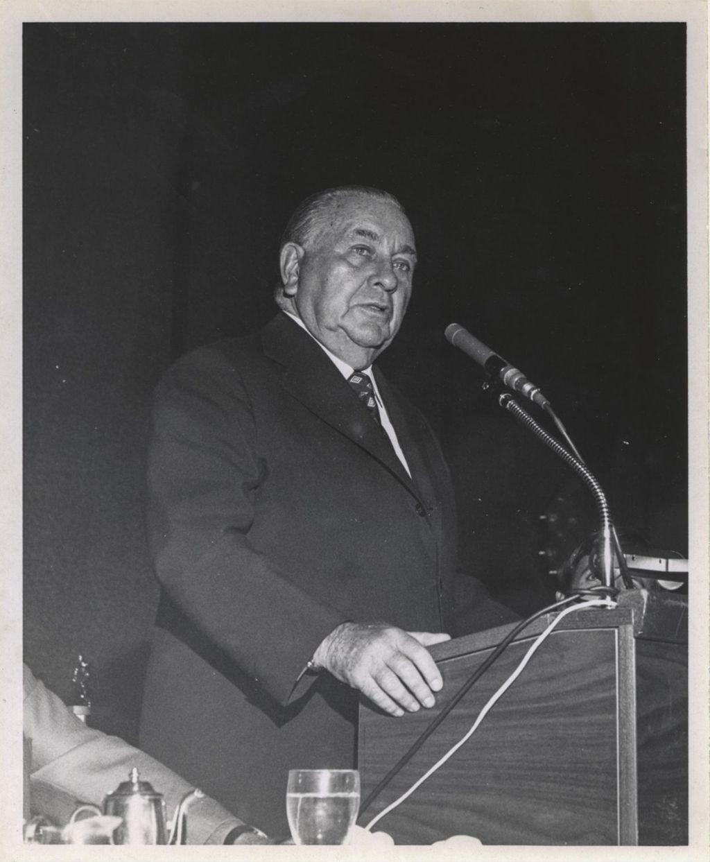Miniature of Richard J. Daley speaking at re-election rally