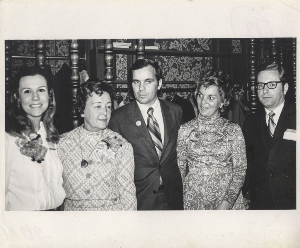 Miniature of Eleanor Daley, Richard M. Daley, Eleanor R. Daley, with others at a "We Care" event