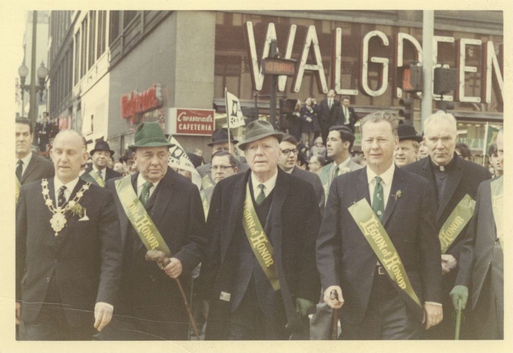 Miniature of Richard J. Daley marching in the St. Patrick's Day Parade