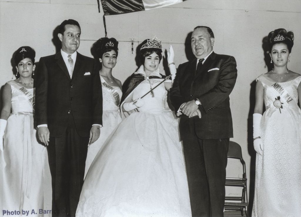 Richard J. Daley with pageant queen and contestants