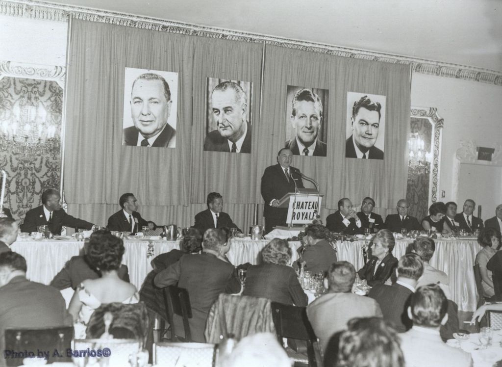 Miniature of Richard J. Daley speaking at a Democratic Party banquet