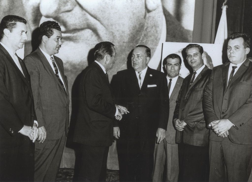 Miniature of Richard J. Daley with others at a Democratic Party event
