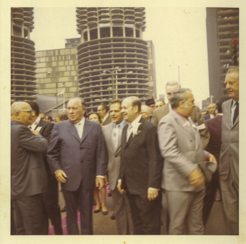 Richard J. Daley with others at a parade