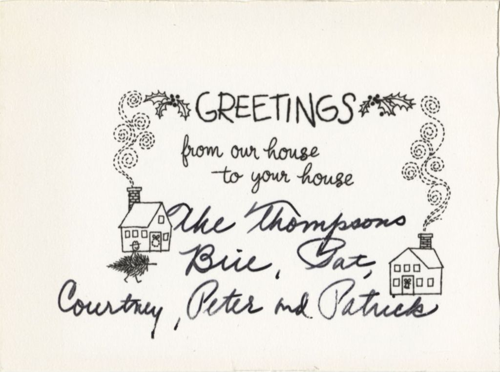 Miniature of Greeting card from the Thompson family