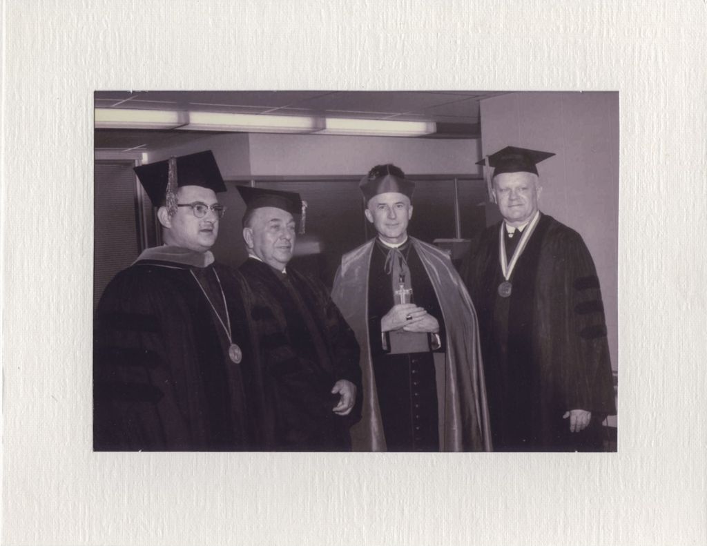 Richard J. Daley in cap and gown at Lewis University