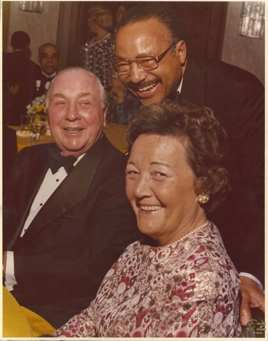 Miniature of Richard J. and Eleanor Daley with Roland Burris