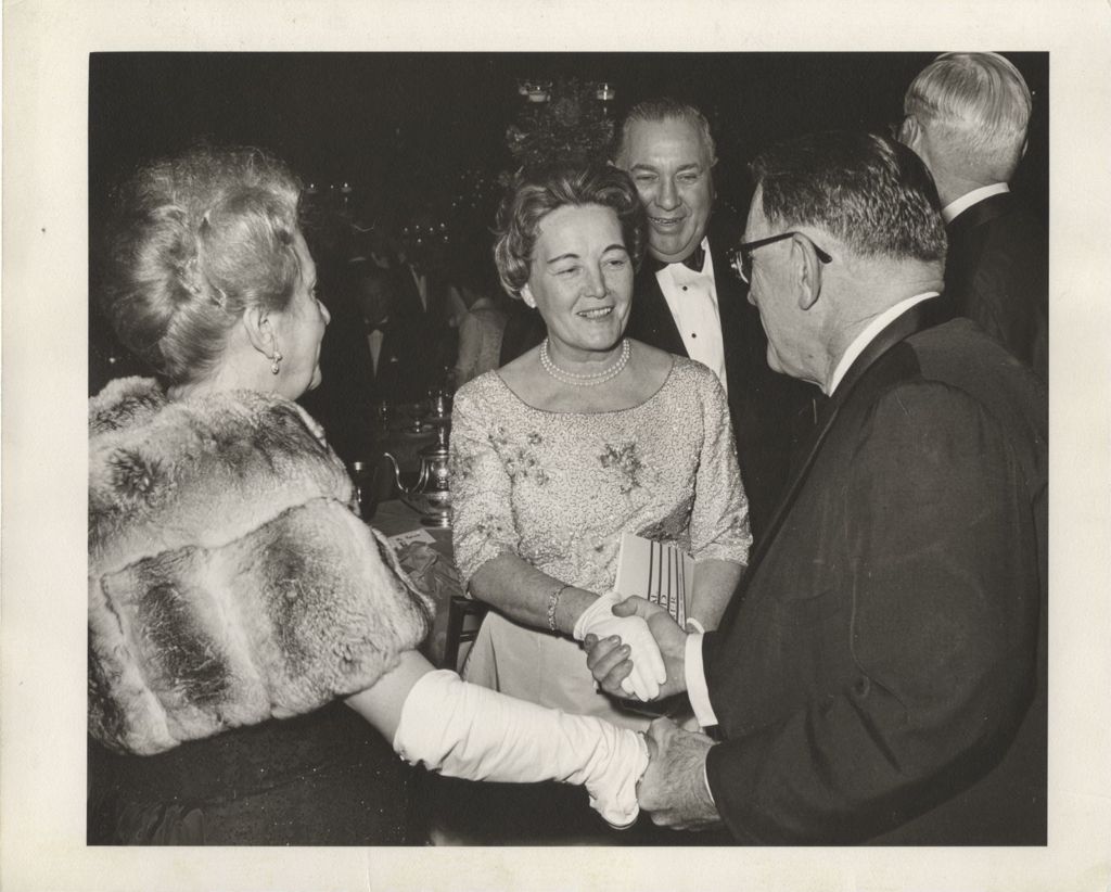 Eleanor and Richard J. Daley at a formal event