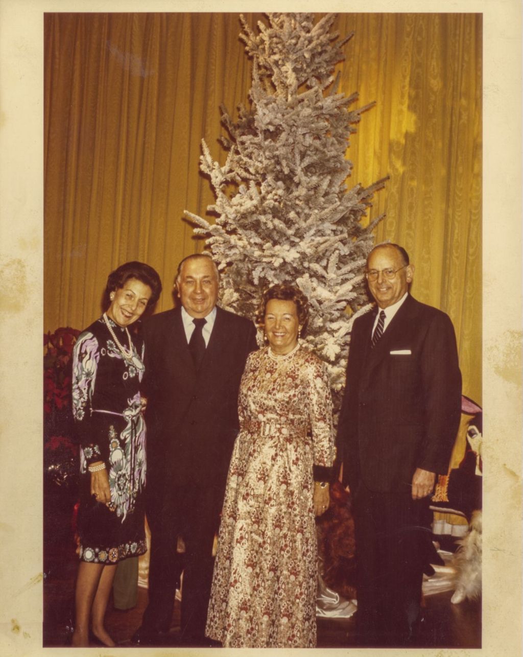 Miniature of Consular Corps Christmas reception, Richard J. and Eleanor Daley with others