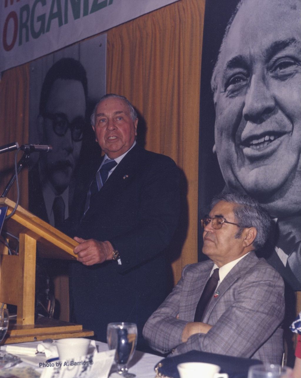 Miniature of Richard J. Daley speaking at a Mexican American Democratic Organization of Cook County banquet