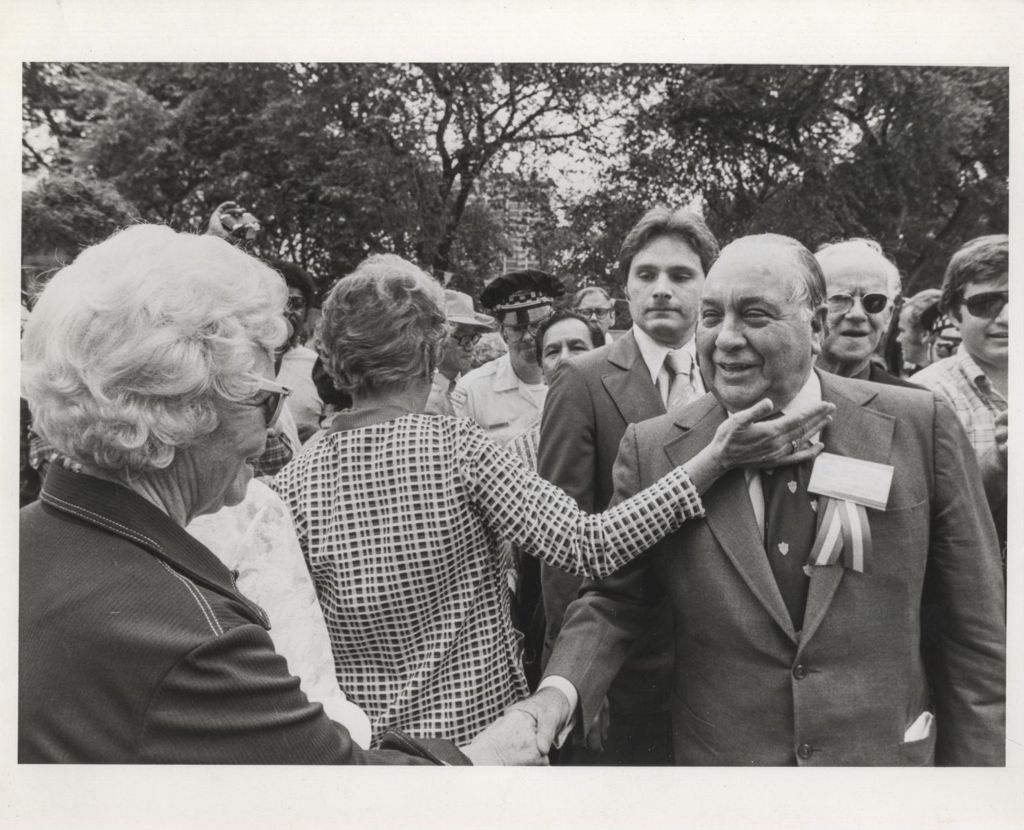 Miniature of Richard J. Daley at an event in a park