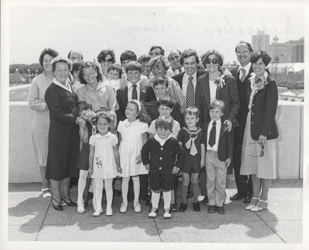 Miniature of Daley family at dedication ceremony for Richard J. Daley Bicentennial Plaza