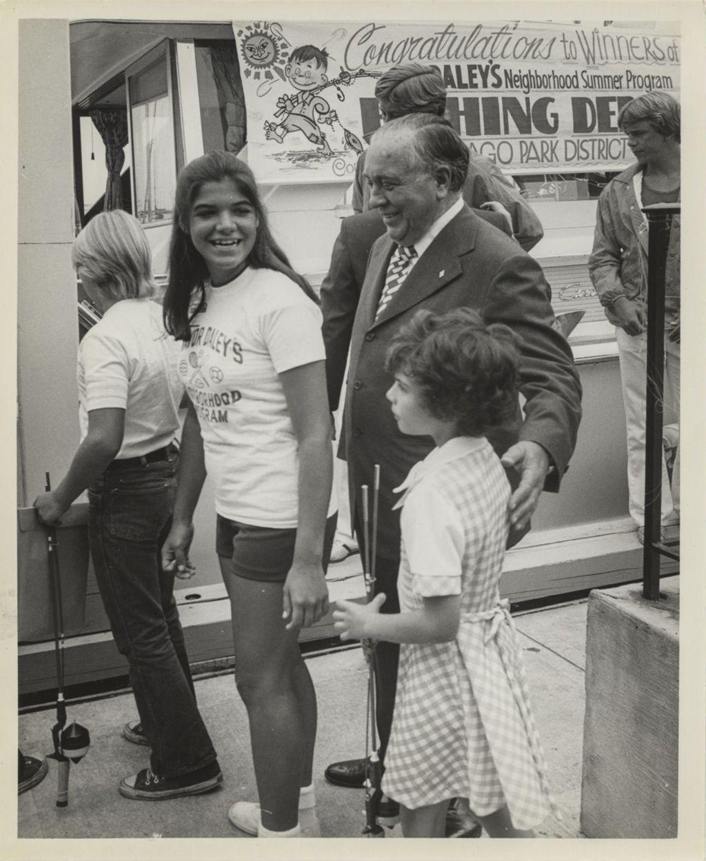 Co-Ho Fishing Derby, Richard J. Daley with children