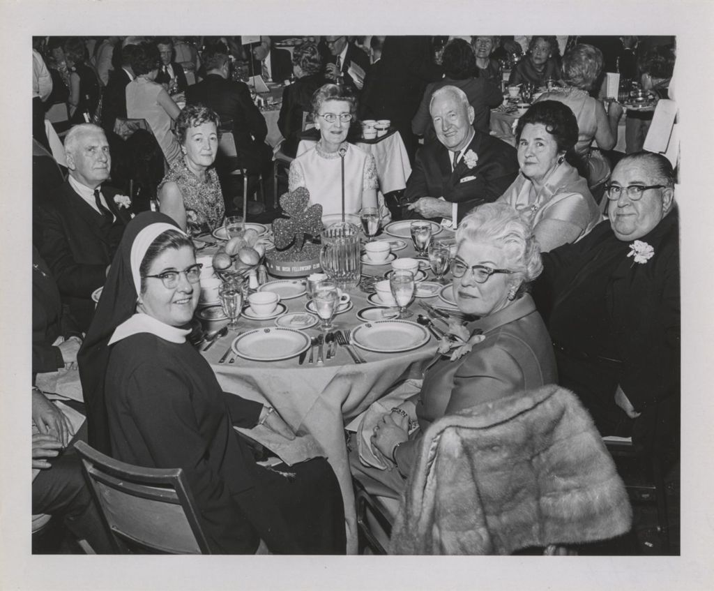 Irish Fellowship Club of Chicago 68th Annual Banquet, Eleanor Daley at a table with others
