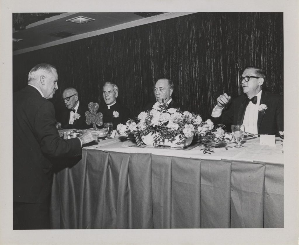 Miniature of Irish Fellowship Club of Chicago 68th Annual Banquet, Richard J. Daley and Bishop Fulton J. Sheen