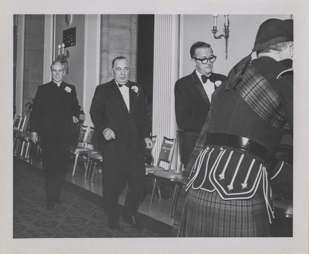 Miniature of Irish Fellowship Club of Chicago 68th Annual Banquet, Richard J. Daley and Bishop Fulton J. Sheen
