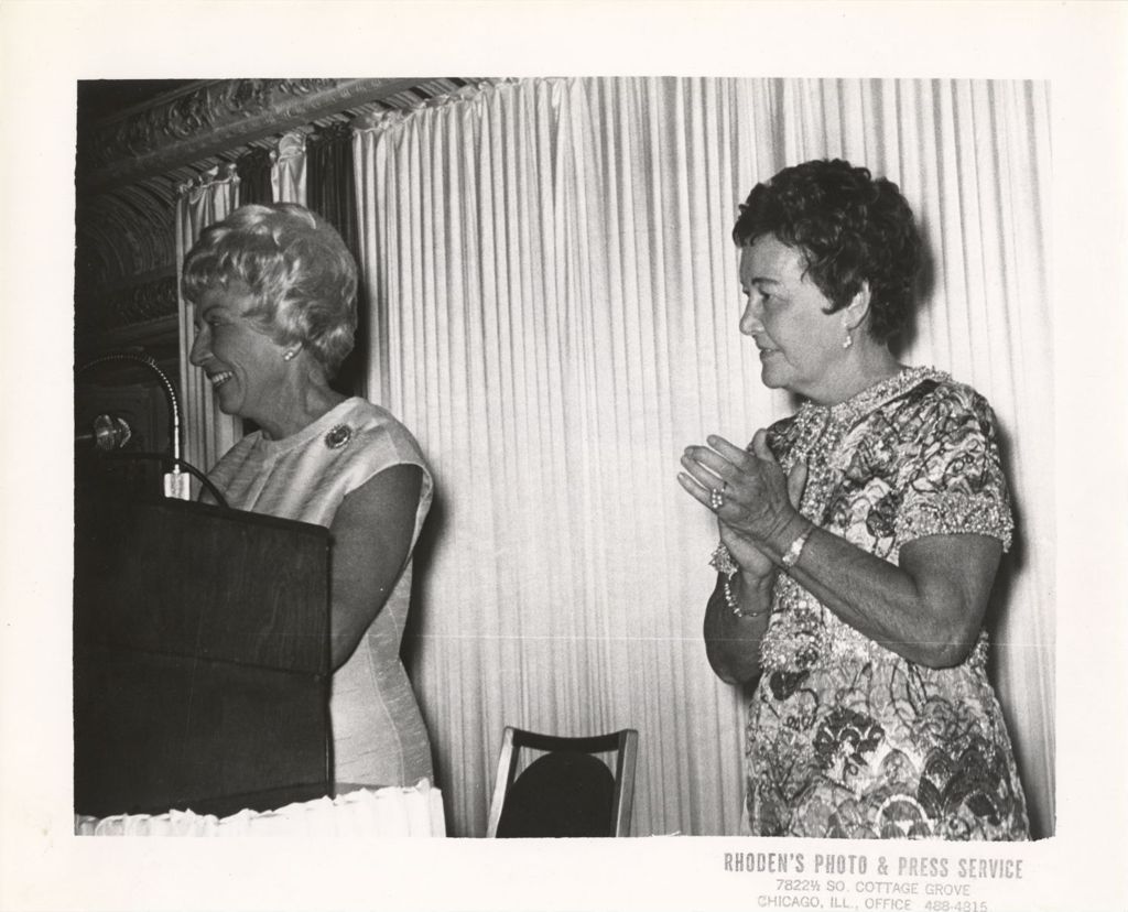Miniature of Muriel Humphrey and Eleanor Daley, Democratic National Convention event