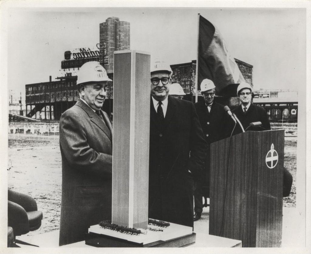 Standard Oil Building groundbreaking ceremony, Richard J. Daley and John Swearingen