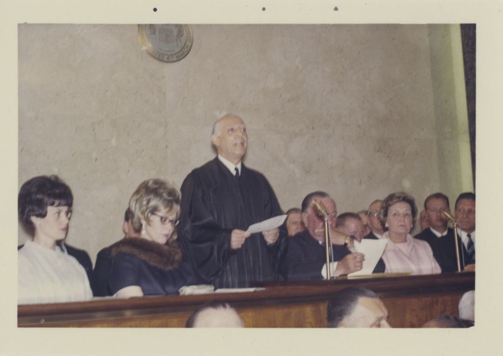 Miniature of Fourth mayoral inauguration of Richard J. Daley, Judge Marovitz speaking