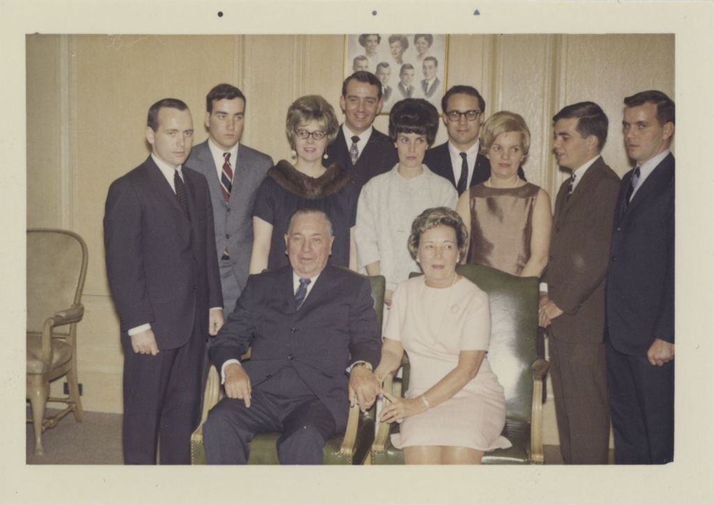 Miniature of Fourth mayoral inauguration of Richard J. Daley, Daley family portrait