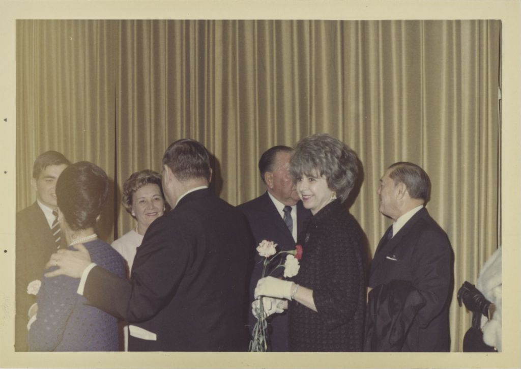 Miniature of Fourth mayoral inauguration reception, Richard J. and Eleanor Daley greet attendees