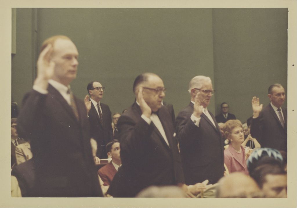 Miniature of Fourth mayoral inauguration of Richard J. Daley, swearing in ceremony