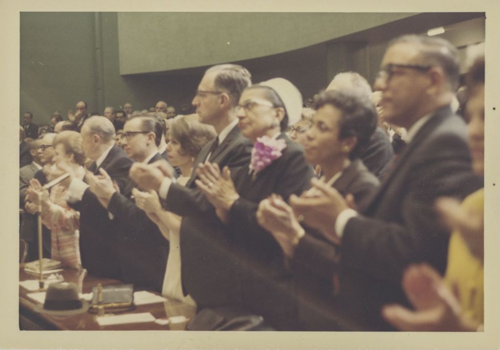Miniature of Fourth mayoral inauguration of Richard J. Daley, audience applauding