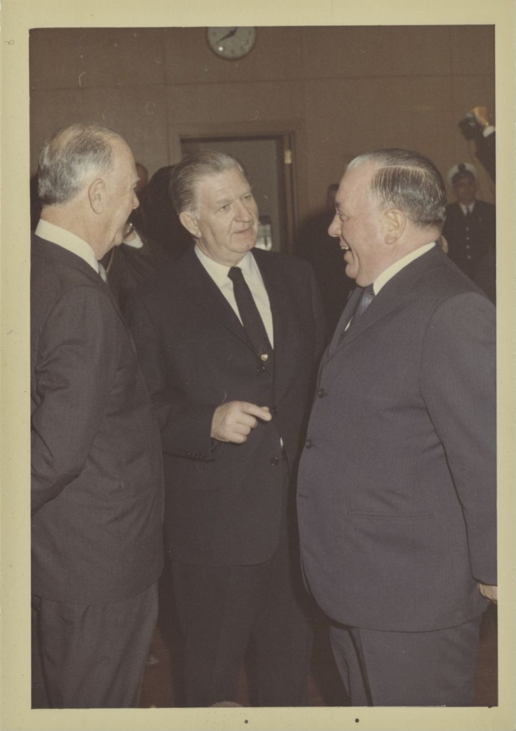 Miniature of Fourth mayoral inauguration, Richard J. Daley with two men