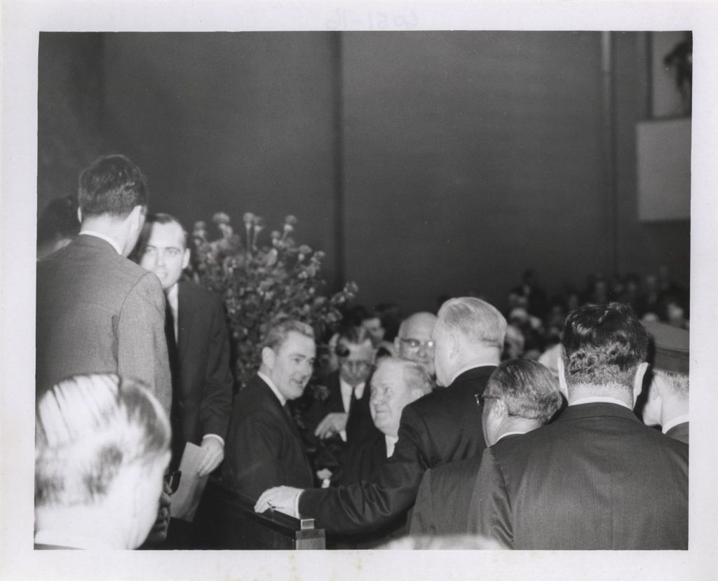 Miniature of Fourth mayoral inauguration of Richard J. Daley, guests in attendance