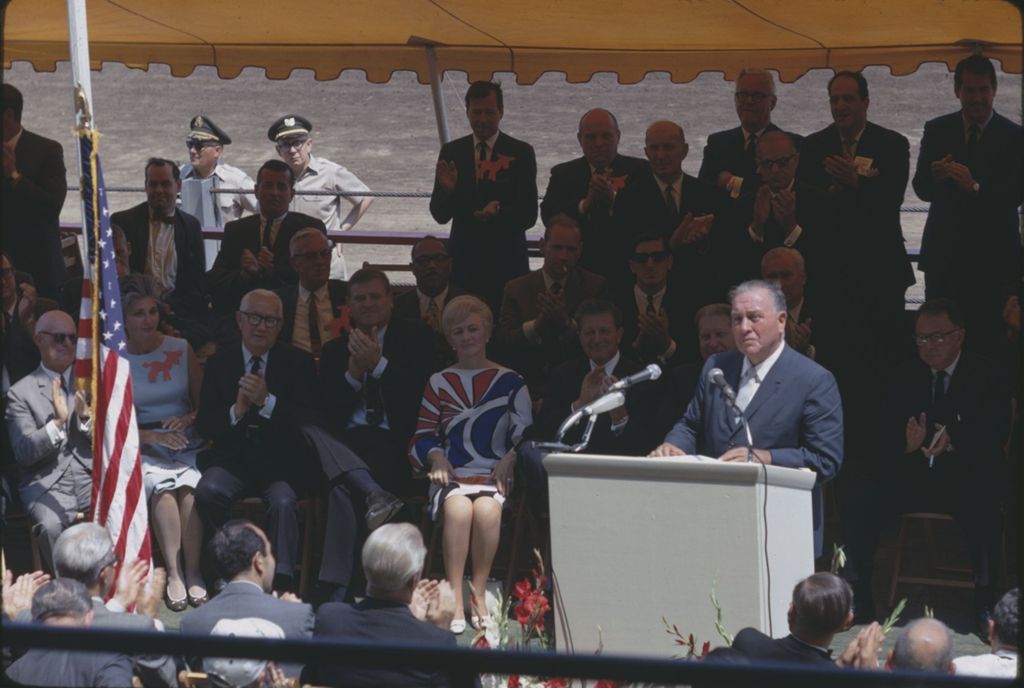 Miniature of Illinois State Fair, Governor's Day, Richard J. Daley speaking