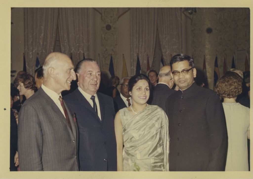 Foreign Consul Reception, Richard J. Daley with attendees