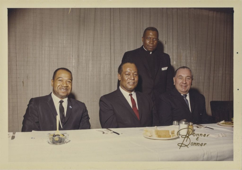 Scene from banquet at Sherman House Hotel with Richard J. Daley