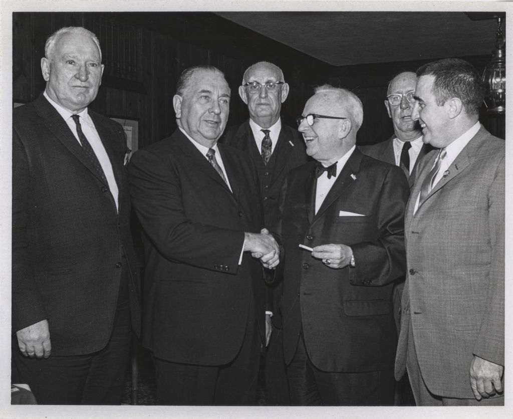 Miniature of Daley Express campaign event, Richard J. Daley with others