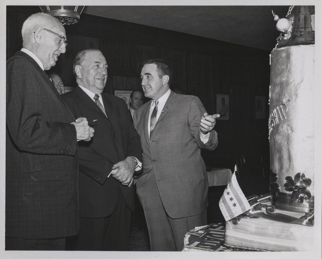 Daley Express campaign event, Richard J. Daley with others