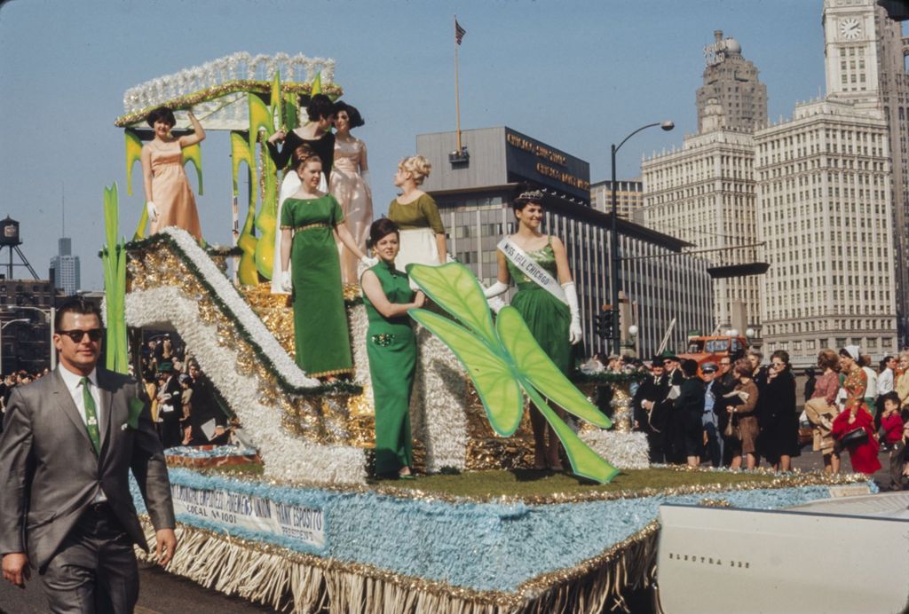 Miniature of St. Patrick's Day Parade in Chicago, 1966, Chicago Municipal Employee's and Foremen's Union Local 1001 float