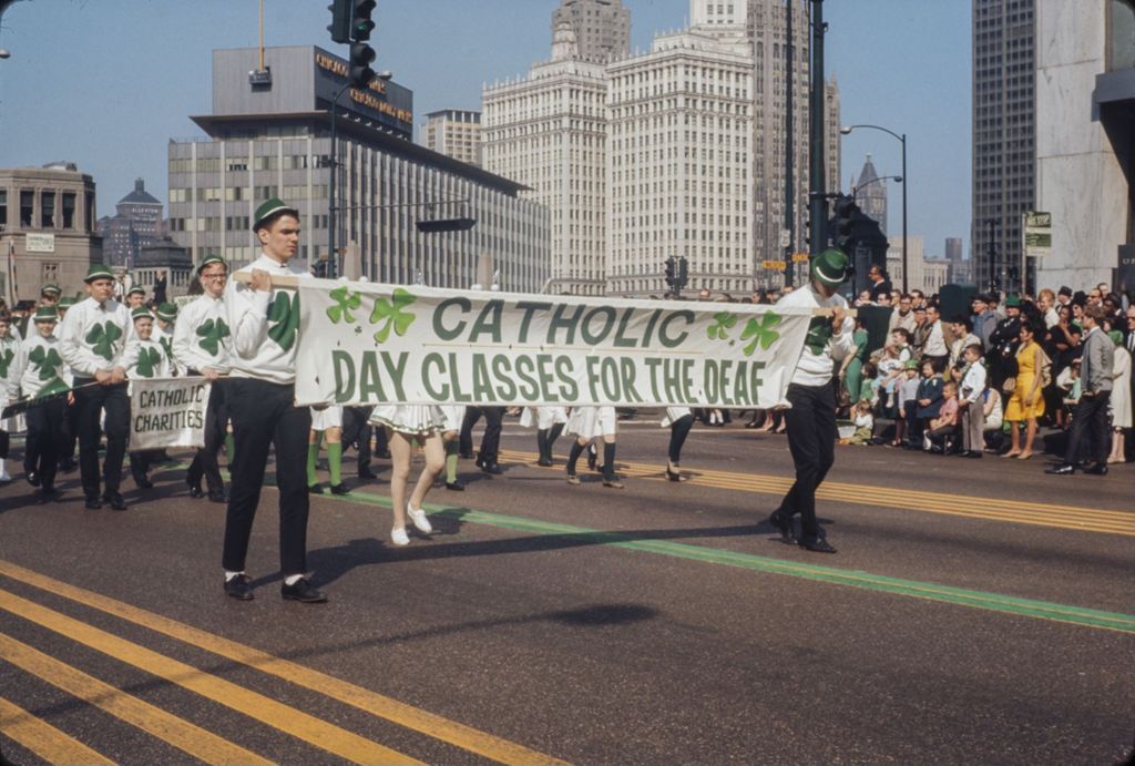 Miniature of St. Patrick's Day Parade in Chicago, 1966, Catholic Charities marchers