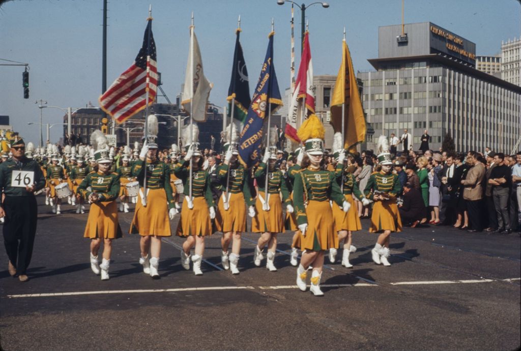 Miniature of St. Patrick's Day Parade in Chicago, 1966, Bellettes Drum and Bugle Corps