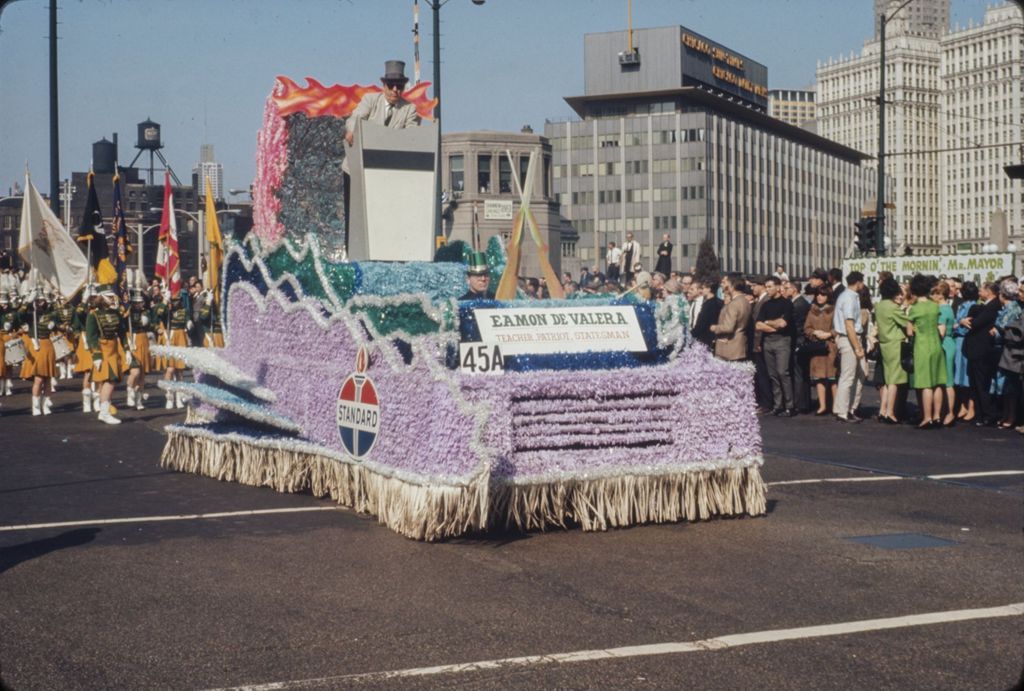 St. Patrick's Day Parade in Chicago, 1966, Eamon de Valera float