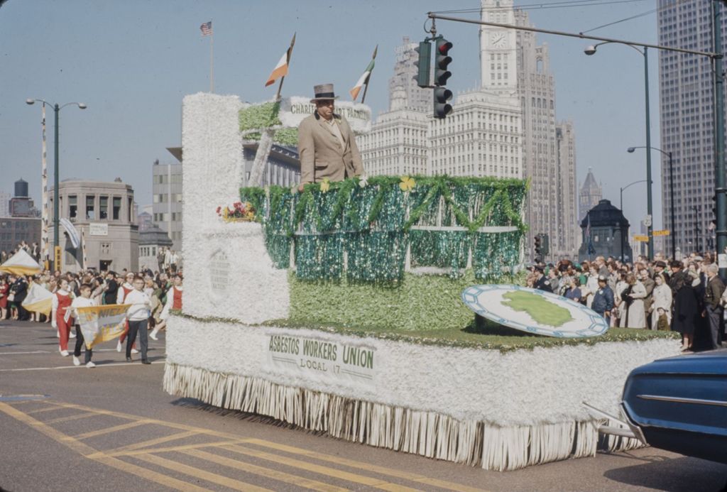 St. Patrick's Day Parade in Chicago, 1966, Charles Stewart Parnell float