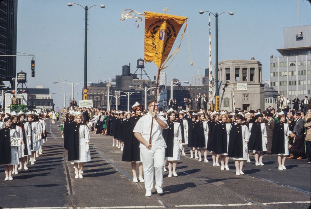 Miniature of St. Patrick's Day Parade in Chicago, 1966, Oak Park Hospital School of Nursing