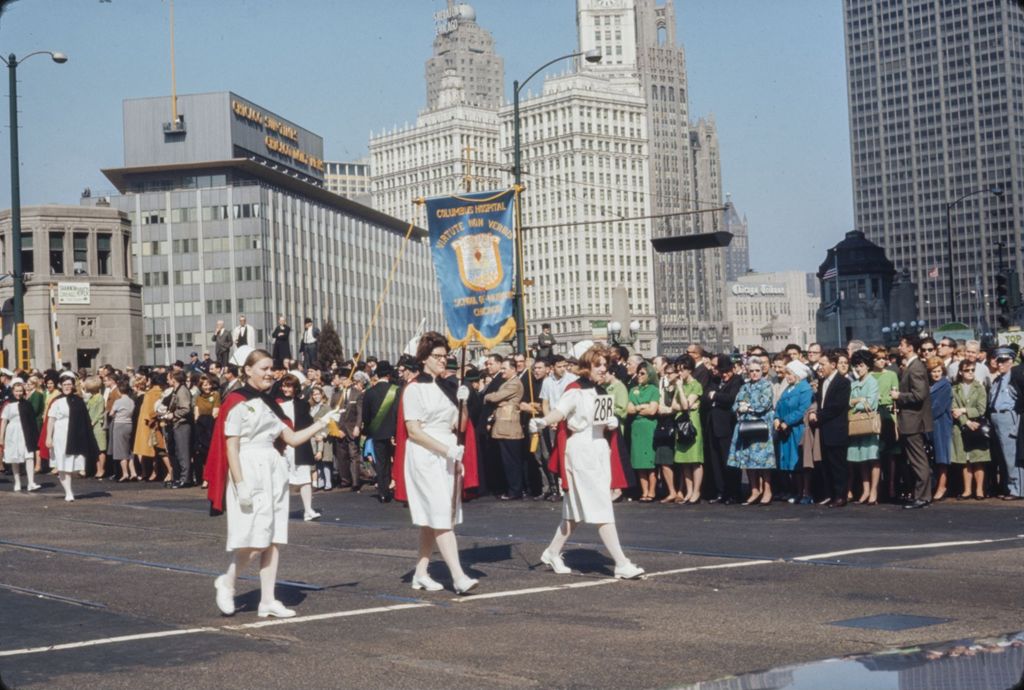 Miniature of St. Patrick's Day Parade in Chicago, 1966, Columbus Hospital School of Nursing