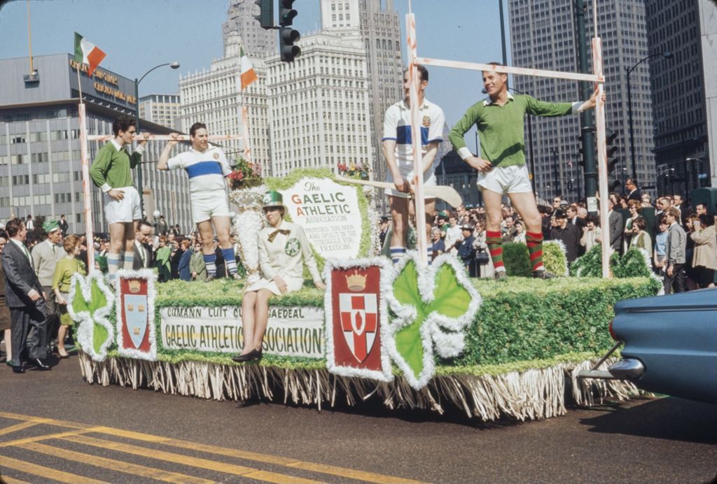 Miniature of St. Patrick's Day Parade in Chicago, 1966, Gaelic Athletic Association float