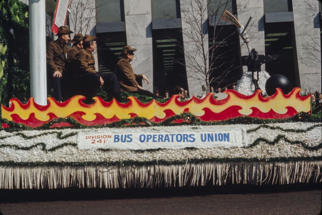 St. Patrick's Day Parade in Chicago, 1966, Bus Operators Union float