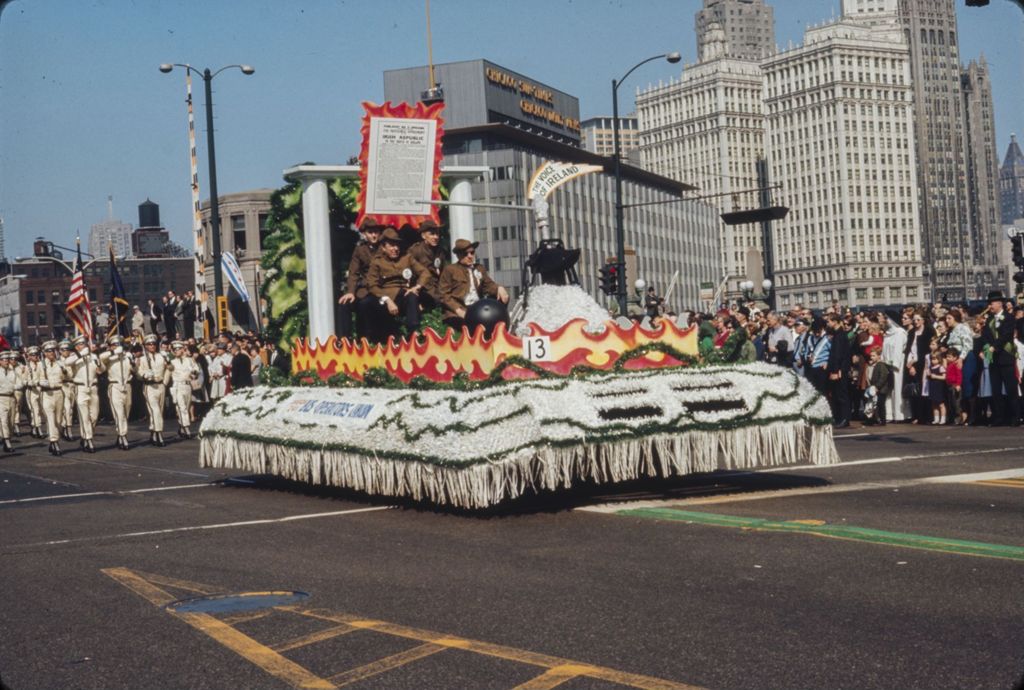 Miniature of St. Patrick's Day Parade in Chicago, 1966, Bus Operators Union float